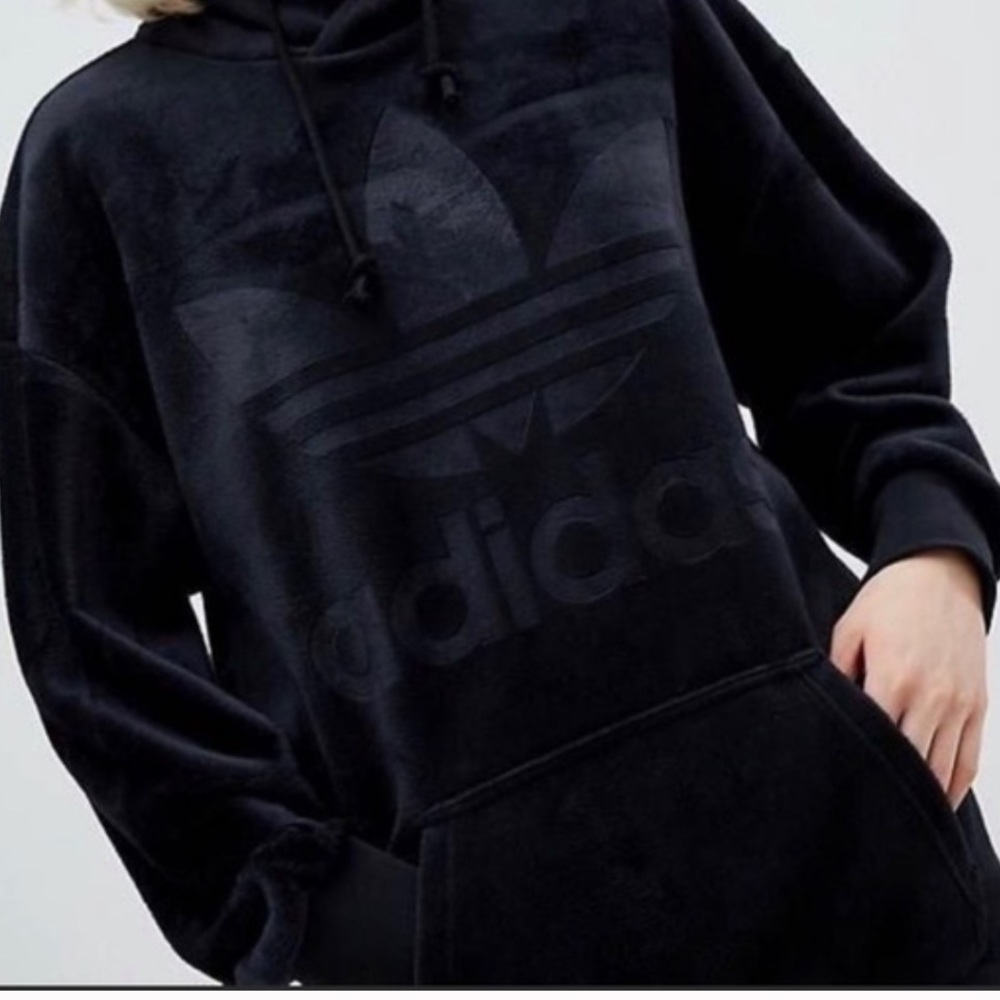 Adidas Women's Black Hoodie - Picture 2 of 7